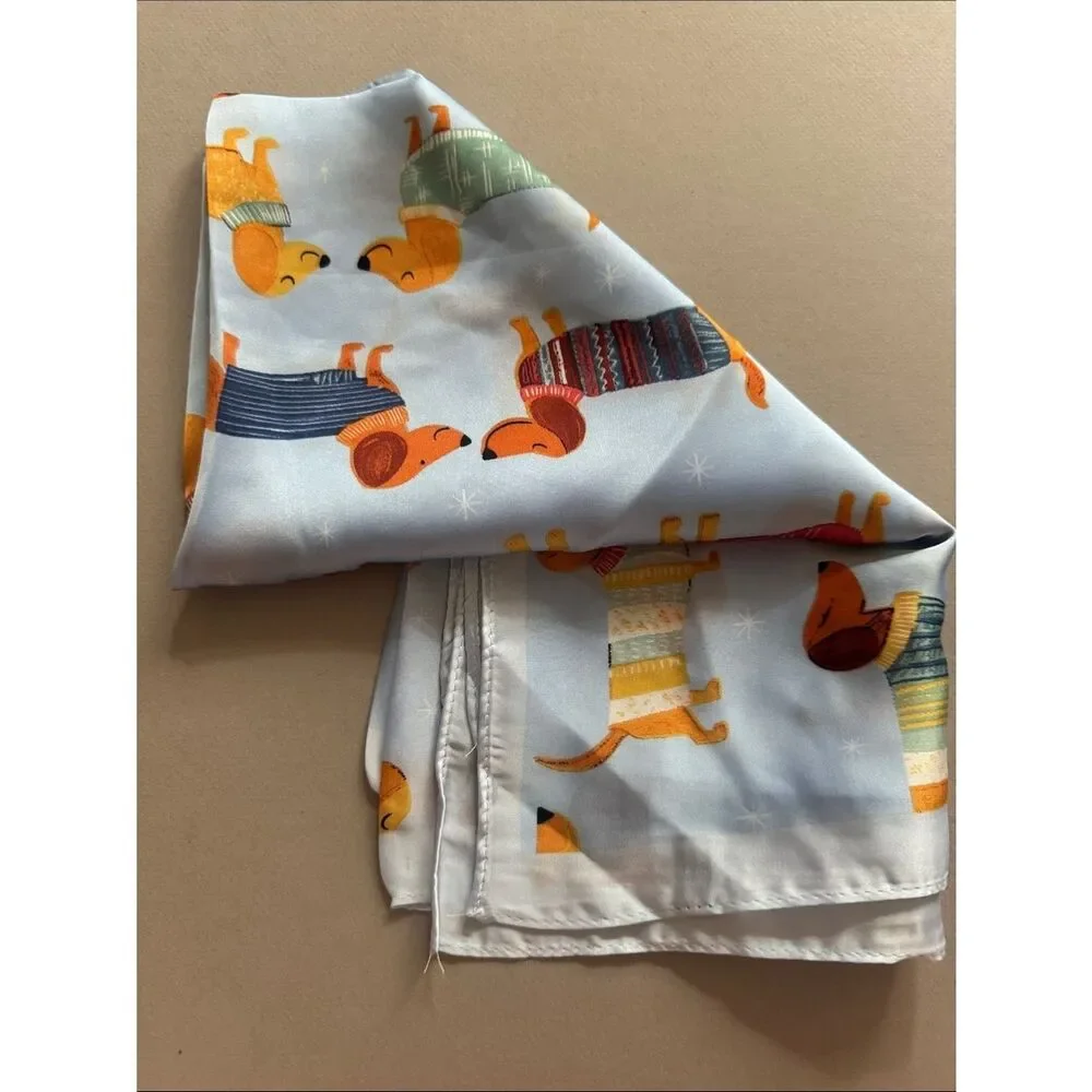 Colorful Dachshund Print scarf M784